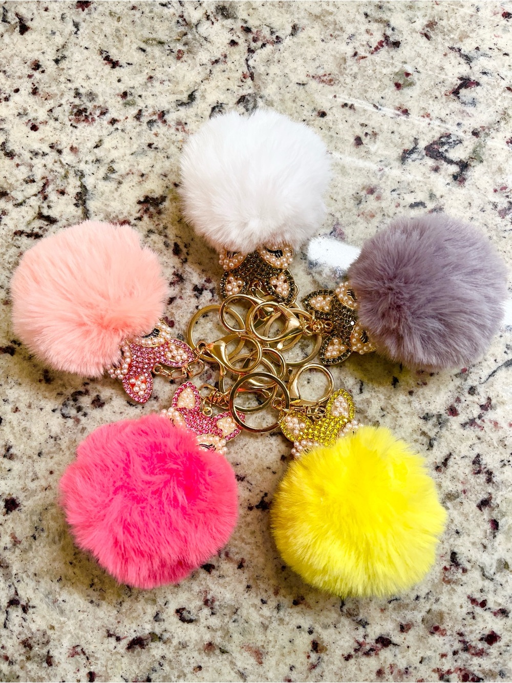 Fox Pom Pom Bag Charm NWT - Pick 1 - Your Choice of Colors - Picture 3 of 5